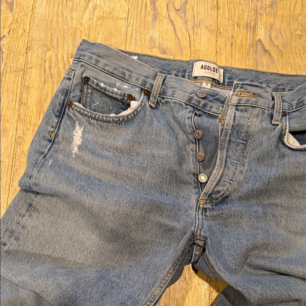 Agolde Light Blue Relaxed Fit Jeans - Picture 3 of 10